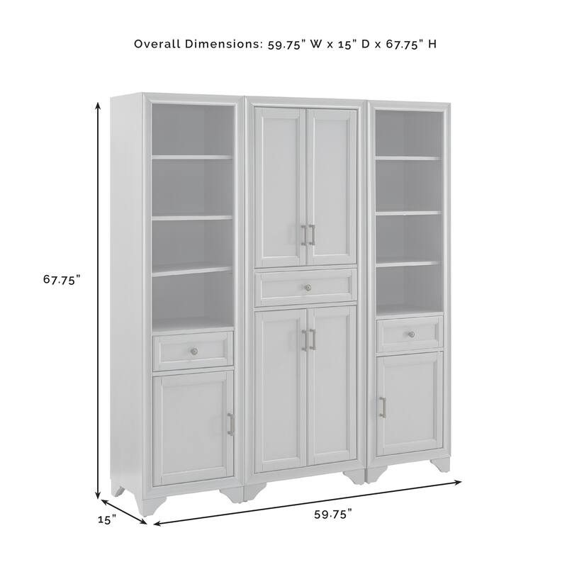 Crosley Tara 3Pc Pantry Set - 59.75 W x 15 D x 67.75 H