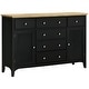 preview thumbnail 10 of 15, HOMCOM Modern Sideboard with Drawers, Buffet Cabinet with Storage Cabinets, Rubberwood Top and Adjustable Shelves, White