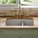 preview thumbnail 40 of 76, Karran Undermount Quartz Double Bowl Kitchen Sink