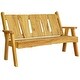 preview thumbnail 6 of 5, Live Edge Locust Wood 5' Timberland Garden Bench Natural Stain