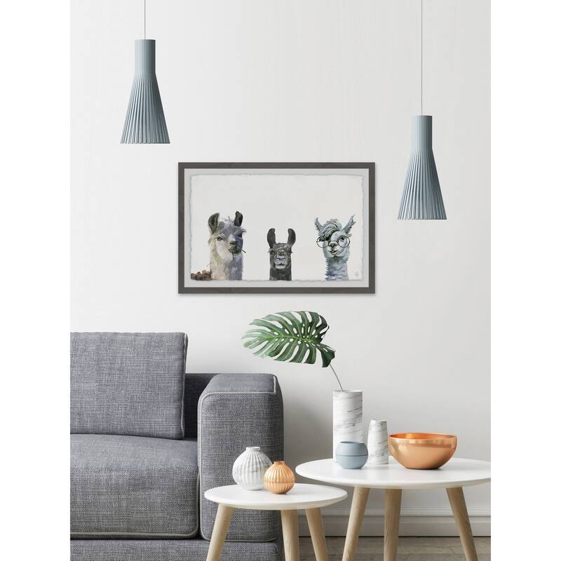 Llama Squad Framed Wall Art, Elegant Home Touch - Sophisticated Artwork for Refined Décor
