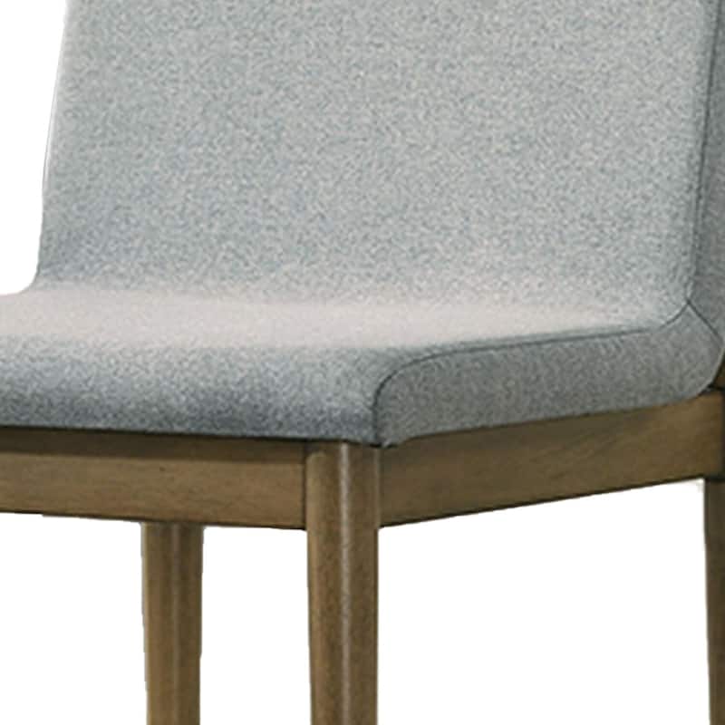 Brown/Gray Fabric Upholstered Wood Frame Dining Chair, Set of 2, Sturdy Dining Chair for Dining Rooms - 21.75