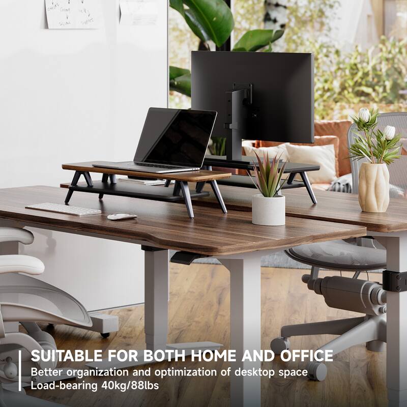 Fenge Monitor Stand, 23.6 Inch 2 Tiers Monitor Stands Riser