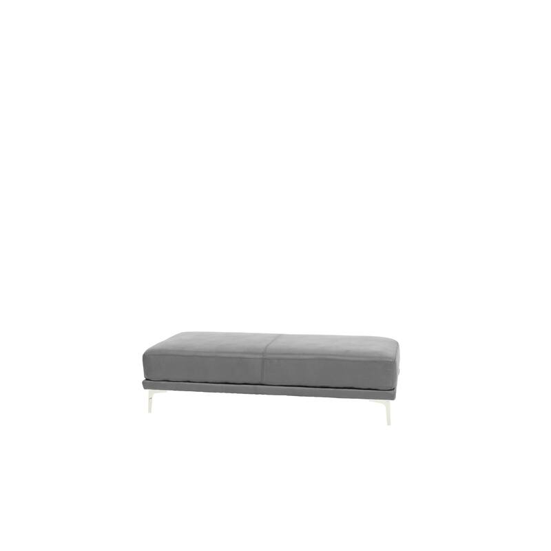 Modern Breathable Leatherette Large Ottoman Metal Legs 1pc Cocktail Ottoman Living Room