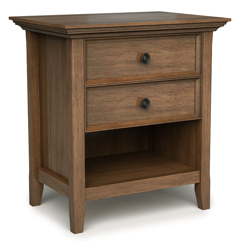 WYNDENHALL Halifax SOLID WOOD 24 inch Wide Bedside Nightstand Table
