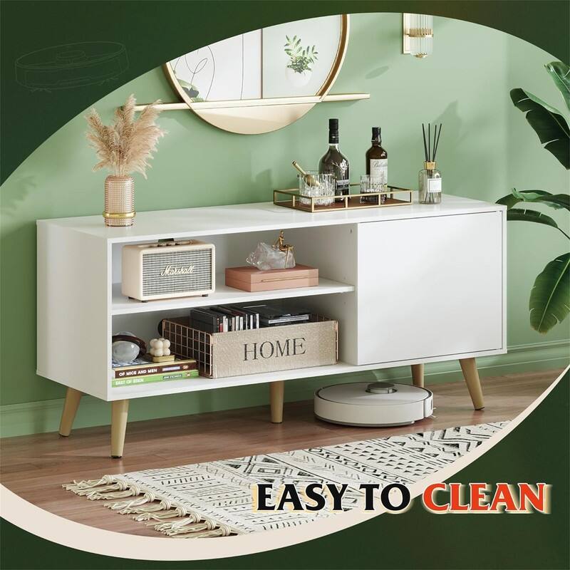 Mid-Century Modern TV Stand - 15.7"D x 55"W x 21.8"H