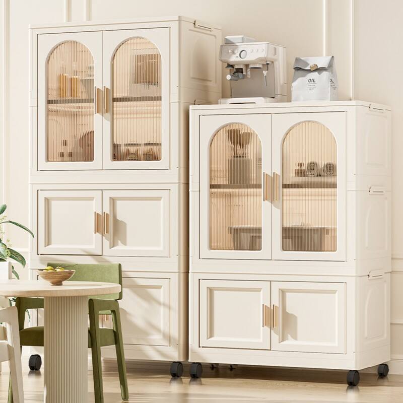 Folding Wardrobe with Magnetic Door Plastic Storage Cabinet