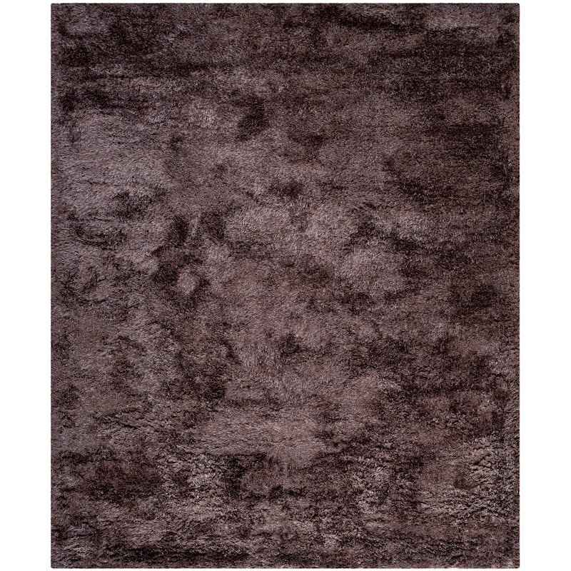 SAFAVIEH Handmade South Beach Leonella Shag Solid Polyester Rug