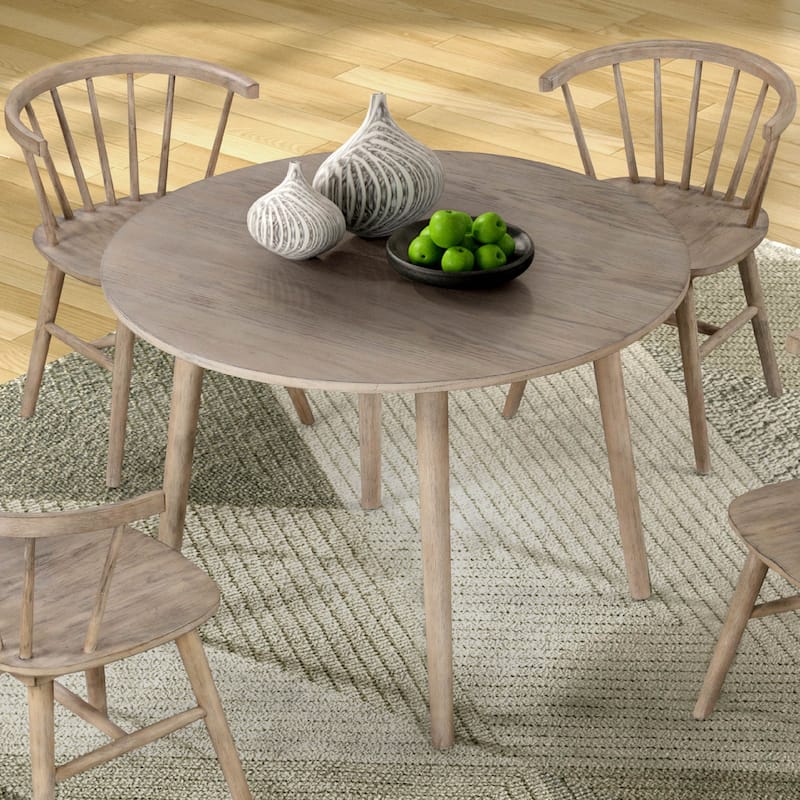 Furniture of America Galgary Mid-Century Modern 42-inch Wood Round Dining Table - Natural Oak