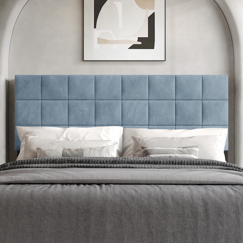 CraftPorch Square Stitching Velvet Upholstered Headboard
