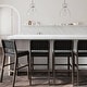 preview thumbnail 45 of 58, Nathan James Cohen Faux Leather Counter or Bar Height Stool, Solid Wood Frame with Footrest and Woven Leather Back