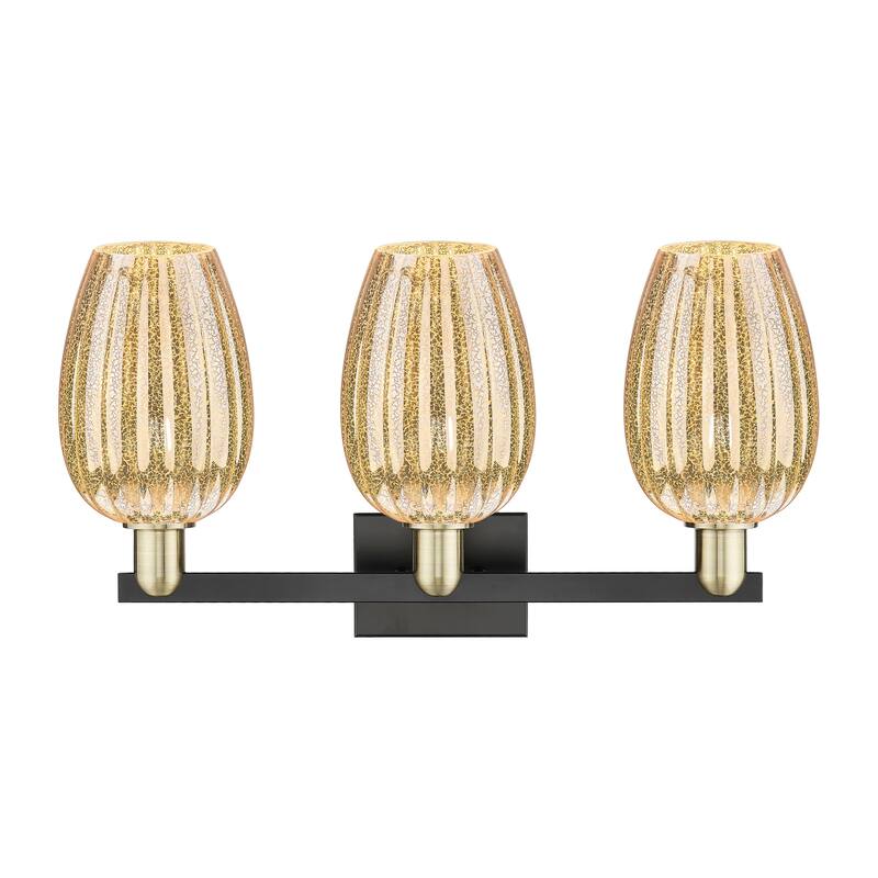 Innovations Lighting Downtown Urban - Preston - 3 Light 26" Flute Shade Bath Vanity Light