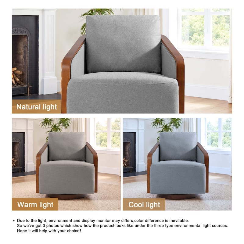 Modern Upholstered Swivel Accent Chair