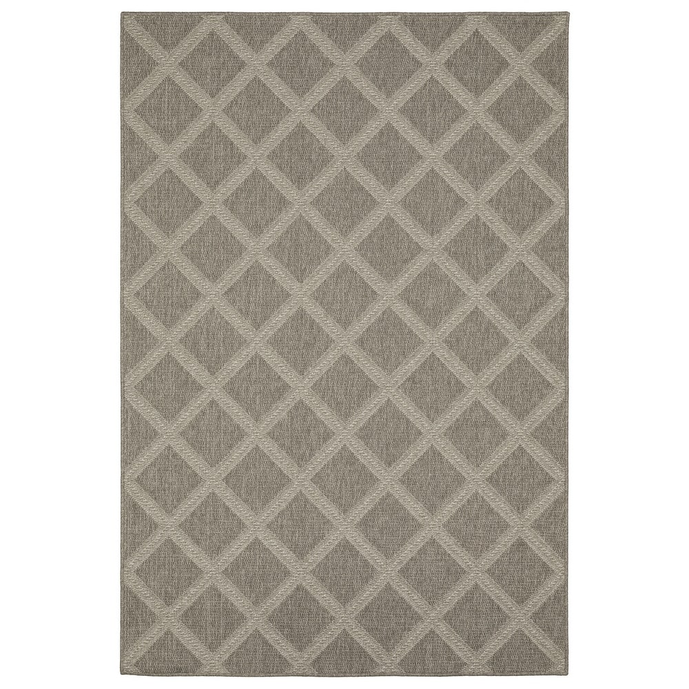 Style Haven Calayan Woven Lattice Grey Ultimate Performance Area Rug~