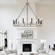preview thumbnail 30 of 41, Update 12-light 40In Modern Farmhouse Wagon Wheel Chandelier