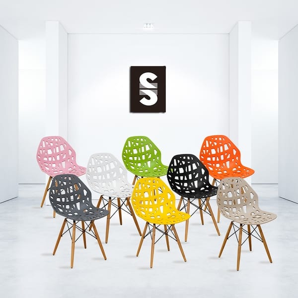 slide 1 of 42, Mod Made Eiffel Stencil Cutout Side Chairs (Set of 2)