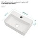 preview thumbnail 6 of 6, White Ceramic Rectangular Wall Mounted Bathroom Sink with Faucet Hole