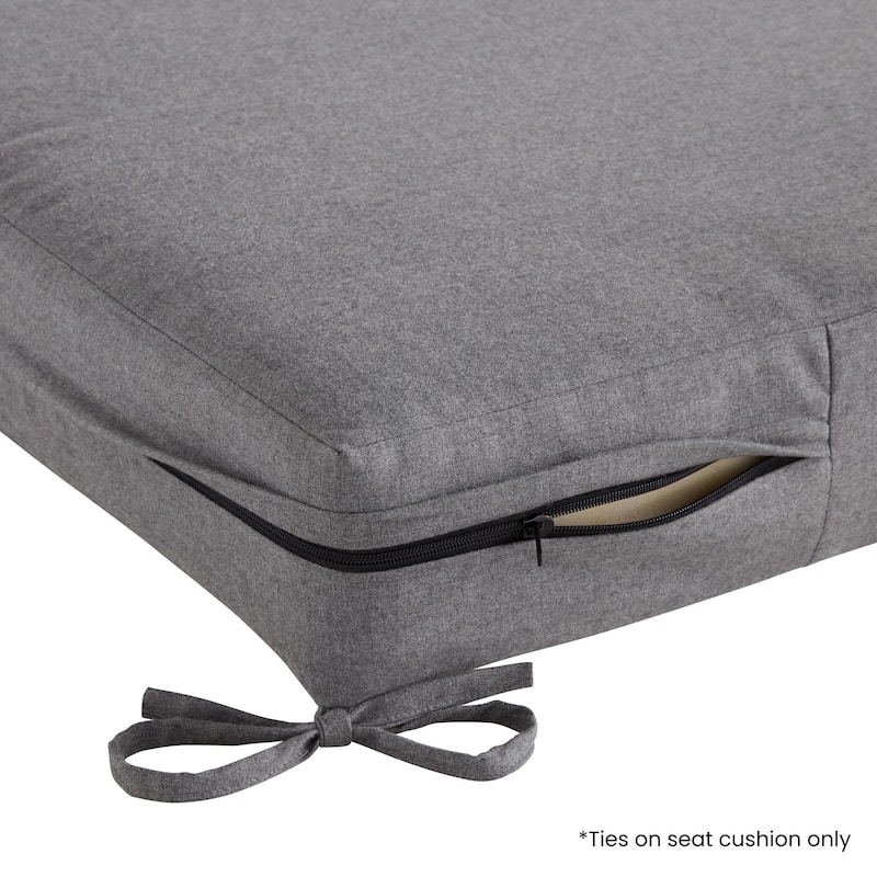Sunbrella Fabric Outdoor 2-Piece Deep Seat Chair Cushion