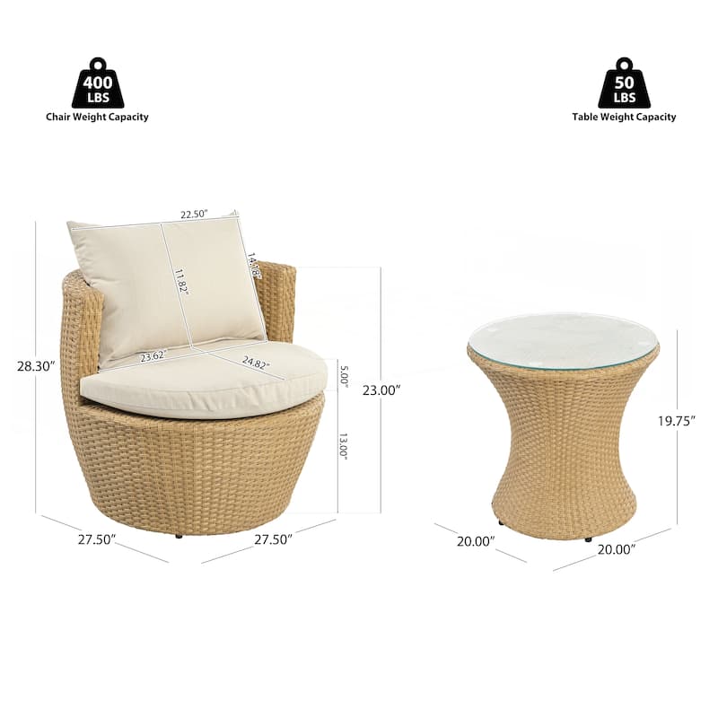 3PC PE Chair set