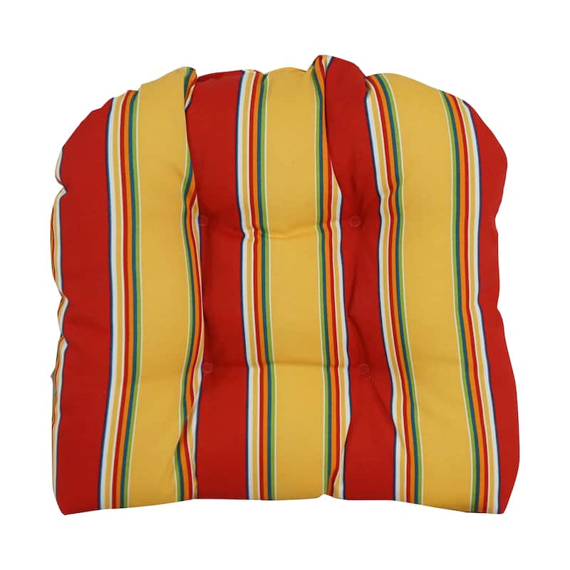 19-inch Rounded Back Indoor/Outdoor Chair Cushions (Set of 2) - 19" x 19"