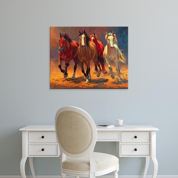 Easy Art Prints Nancy Davidson's 'Hoofbeats and Heartbeats' Premium Canvas Art
