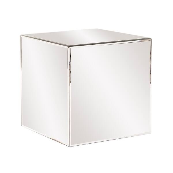 slide 2 of 7, Allan Andrews Silver Orchid Barrett Cube Table - 16 x 16 x 16 16 x 16 x 16 - Silver - Mirror