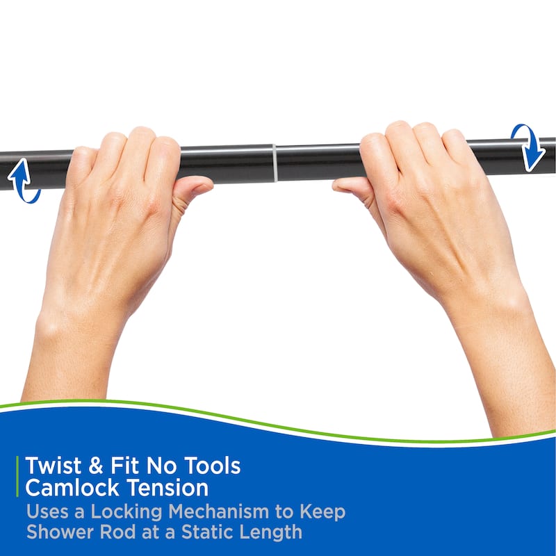 Kenney Twist & Fit 1" Tension Utility Rod, 48-84"