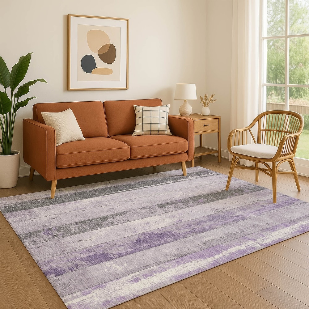 Premium Washable Super Soft Modern Stripe Mayfield Rug