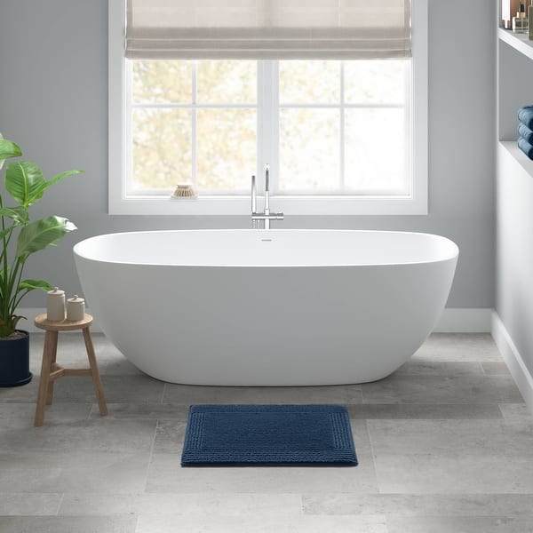 Madison Park Cotton Tufted Bath Rug - 17x24" - Navy