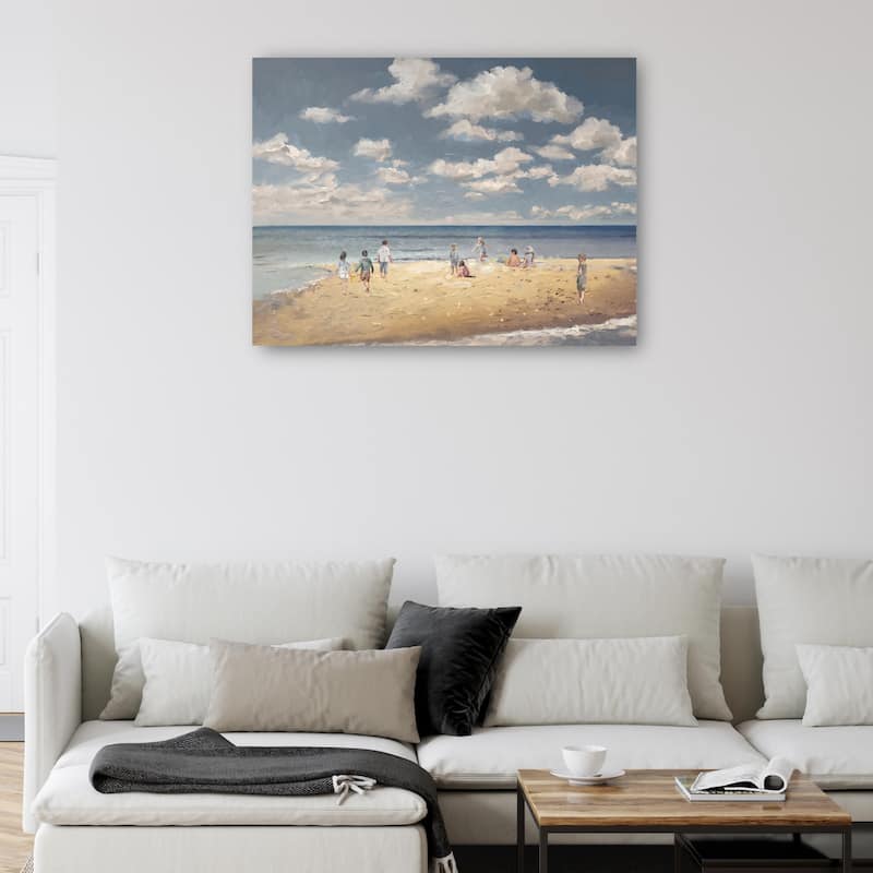 Beach Play By Studio Arts Canvas Art Print