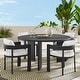 preview thumbnail 7 of 14, Tahoe 5-Piece Outdoor Patio Aluminum Dining Set i Gray White