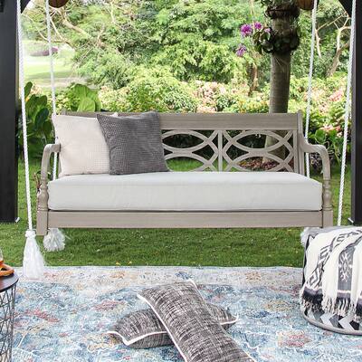 Cambridge Casual Renley Wood Outdoor Swing Daybed with Cushion