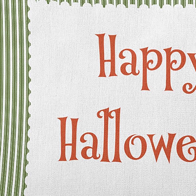 Halloween Happy Halloween Ticking Accent Pillow