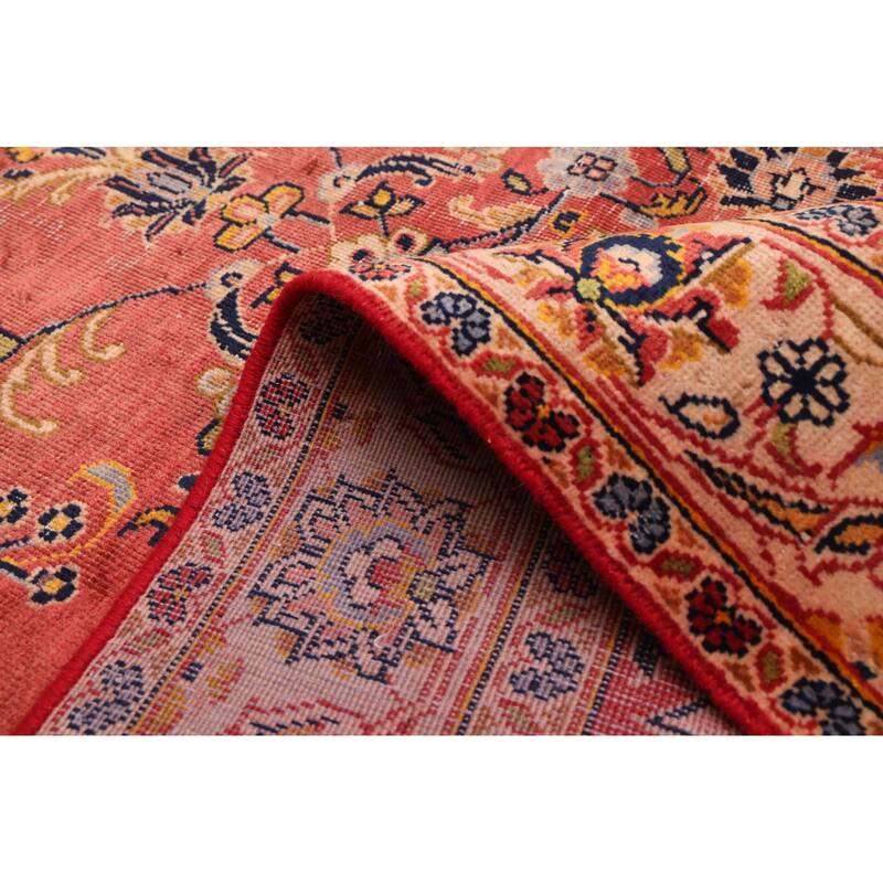 ECARPETGALLERY Hand-knotted Andelz Light Red Wool Rug - 4'4 x 6'11