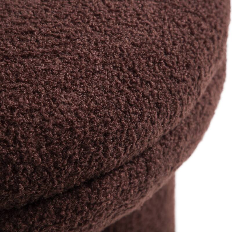 Furniture of America Ronan Modern 18-inch Mushroom Upholstered Ottoman