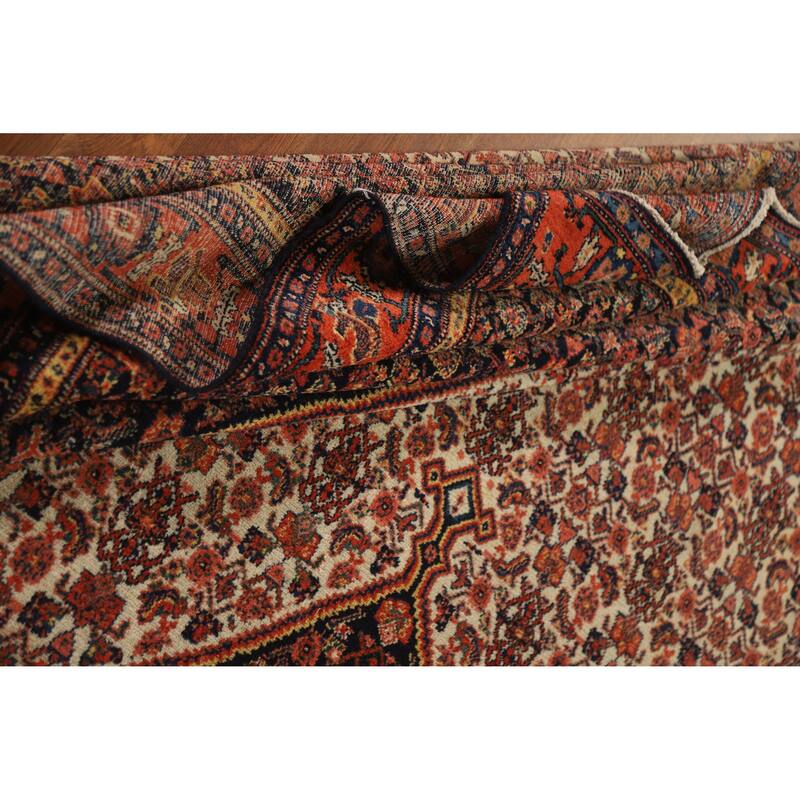 Pre-1900 Antique Vegetable Dye Senneh Persian Wool Carpet - 8'4" x 19'11"