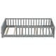 preview thumbnail 44 of 45, Twin Size Wood Floor Platform Bed with Built-in Book Storage Rack