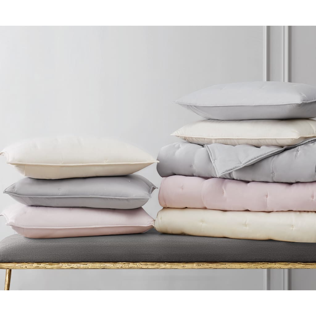 Badgley Mischka Home Tufted Matte Satin Quilt Set