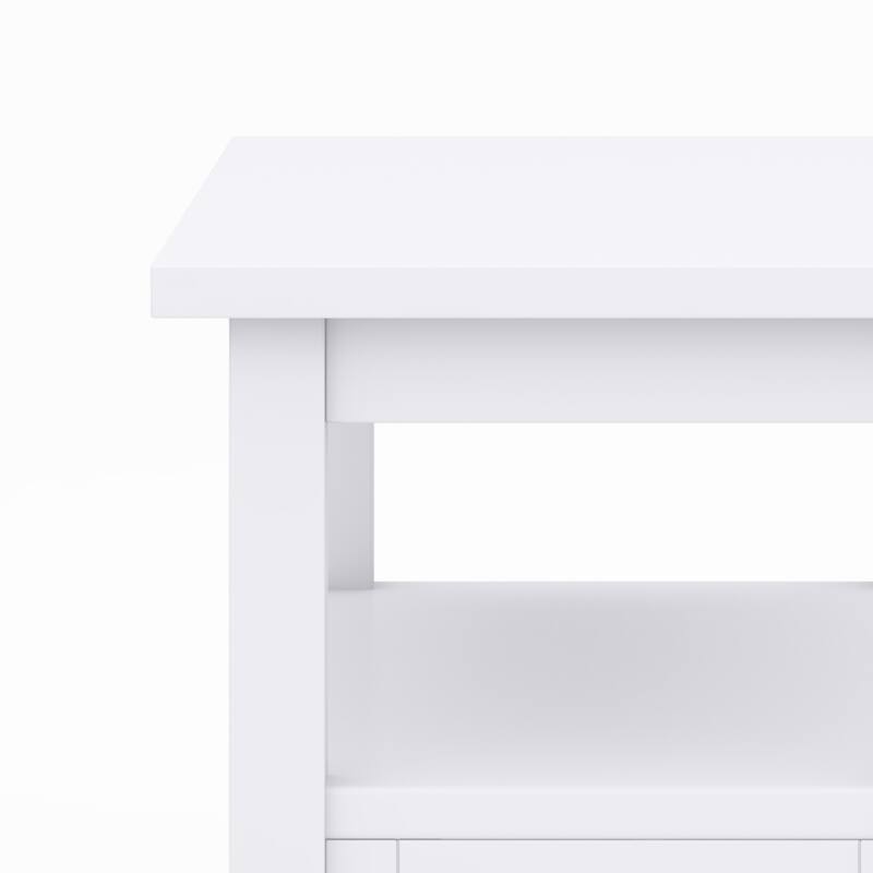 WYNDENHALL Norfolk SOLID WOOD 14 inch Wide Rectangle Transitional Narrow Side Table - 14 Inches wide