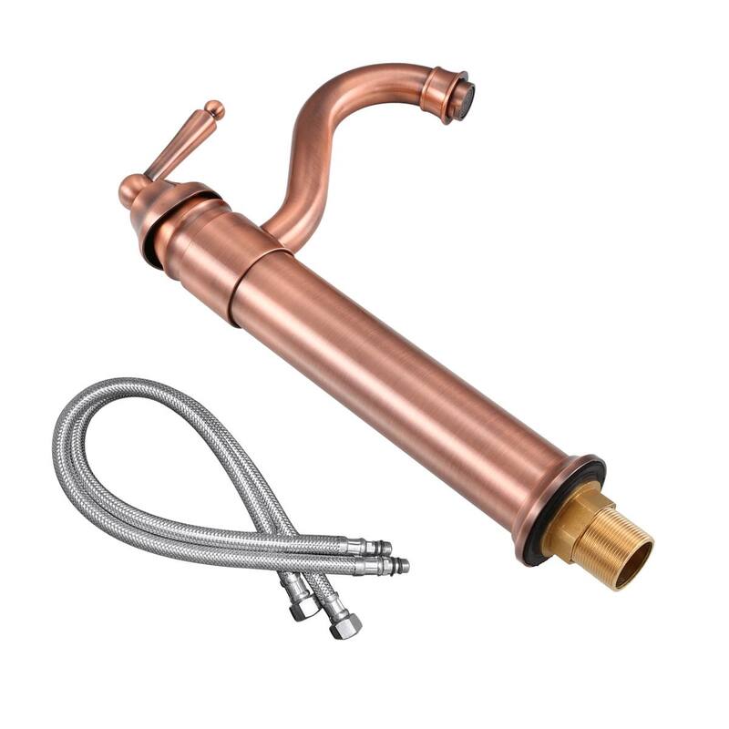 Brass Bathroom Faucets 11.75" Bathroom Faucet with Antique Copper Finish