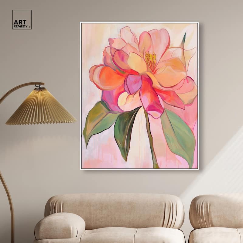 Softly Unfurling II Canvas by Art Remedy