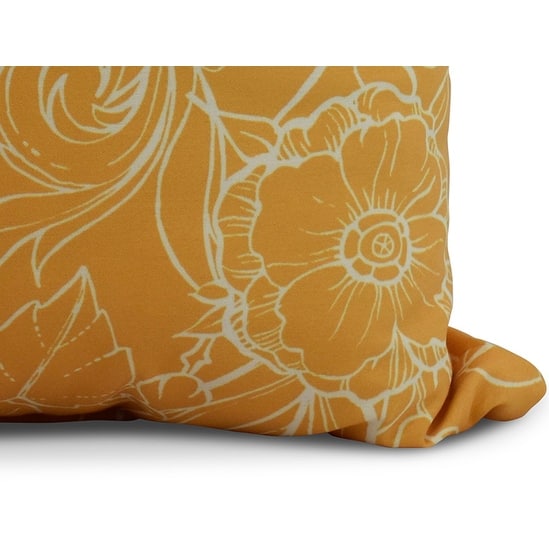20 x 20 Inch Zentangle 4 Floral Print Outdoor Pillow