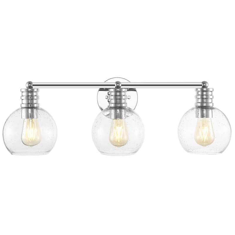 SAFAVIEH Lighting Egita 3-Light 26-inch Speckled Glass Wall Sconce (LED Bulbs Included) - 26.8 In. W x 7.8 In. D x 8.8 In. H