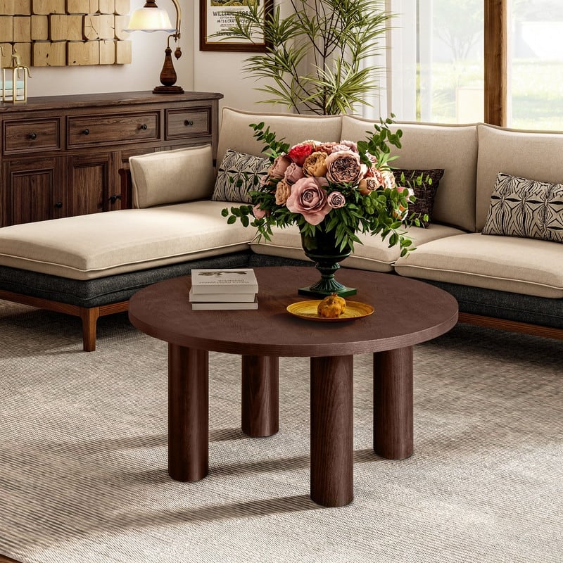 Round Coffee Table - Brown
