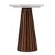 preview thumbnail 2 of 2, Dara 14 in. W Round Marble and Wood Side Table