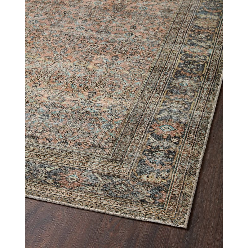 Alexander Home Bella Distressed Floral Area Rug