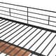 preview thumbnail 30 of 28, Artsy Full Size Metal Loft Bed with Desk and Metal Grid, Stylish Metal Frame Bed with Lateral Storage Ladder and Wardrobe, White