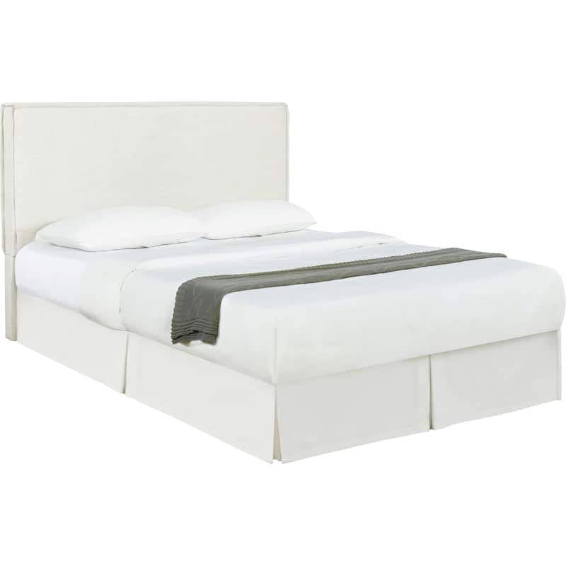 Gemma Sand Upholstered Headboard with Flange Details
