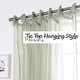preview thumbnail 21 of 39, Aurora Home Textured Faux Linen Romantic Tie Top Curtain Panel Pair