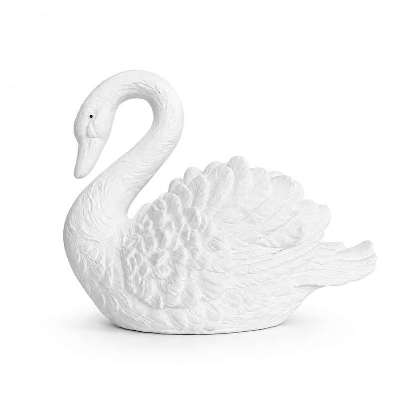 Swan Indoor Outdoor Planter, Stone Garden Statue Decorative Sculpture -  Overstock - 13929872